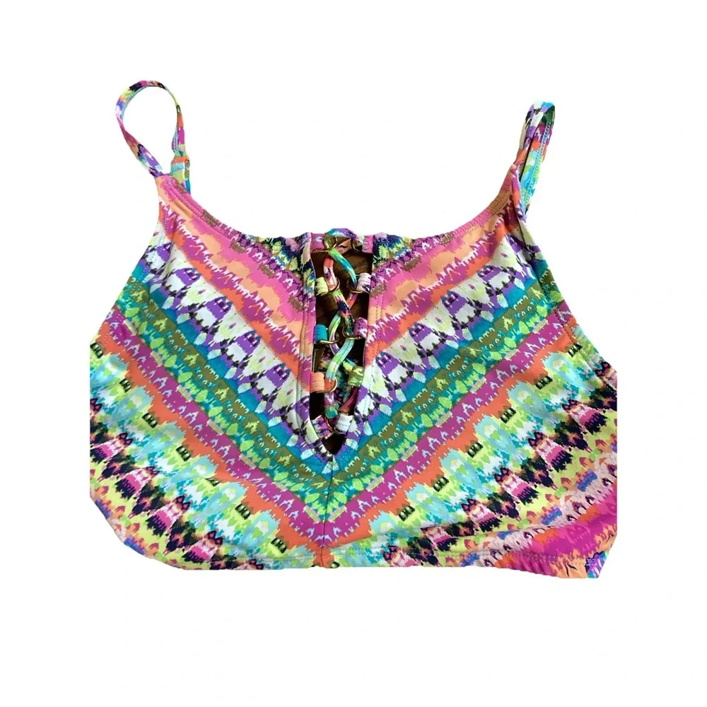 Bleu Rod Beattie Colorful Two-Piece Halter Bikini Swimsuit Bottom 12 Top 8